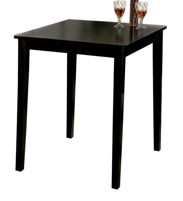John Thomas Furniture Dining Essentials Square Pub Table in Black-36S