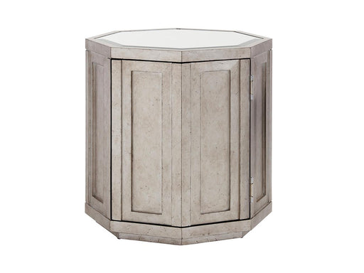 Lexington Ariana Rochelle Octagonal Storage Table in Silver Leaf image