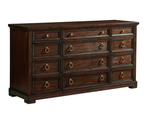 Lexington Furniture Silverado Sereno 12 Drawer Triple Dresser in Dark Wood image