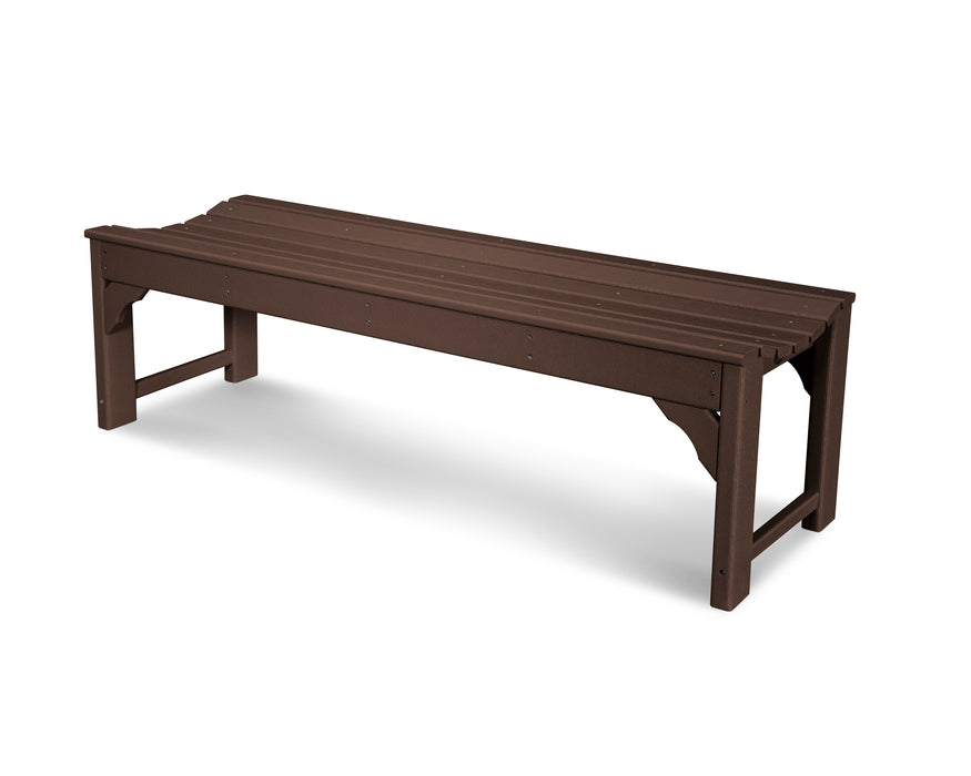 POLYWOOD Traditional Garden 60" Backless Bench in Mahogany image