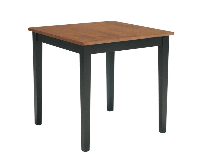 John Thomas Furniture Dining Essentials Square Pub Table in Black/Cherry-36S