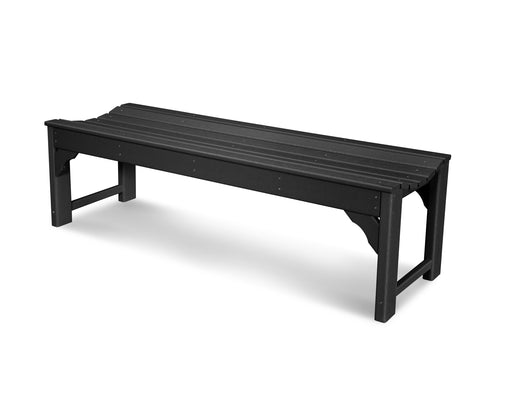 POLYWOOD Traditional Garden 60" Backless Bench in Black image