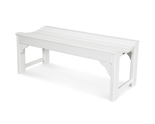 POLYWOOD Traditional Garden 48" Backless Bench in White image