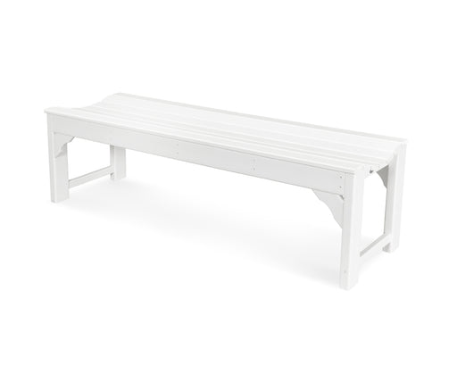 POLYWOOD Traditional Garden 60" Backless Bench in White image