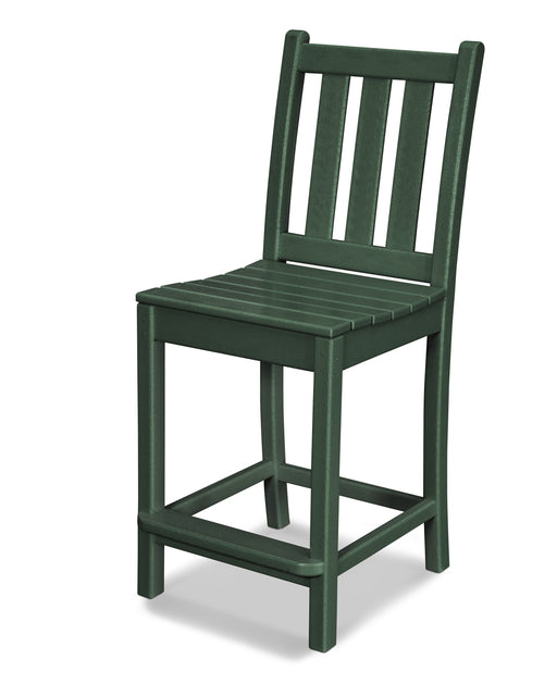POLYWOOD Traditional Garden Counter Side Chair in Green image