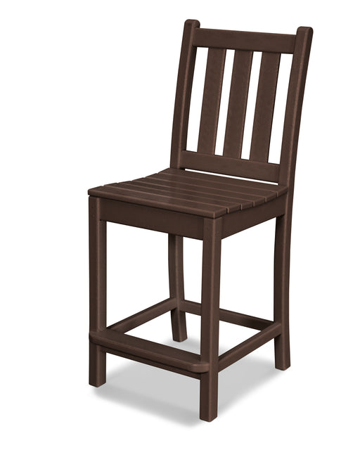 POLYWOOD Traditional Garden Counter Side Chair in Mahogany image