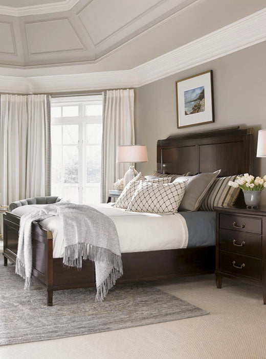 Lexington Furniture Kensington Place California King Bennington Panel Bed in Brentwood
