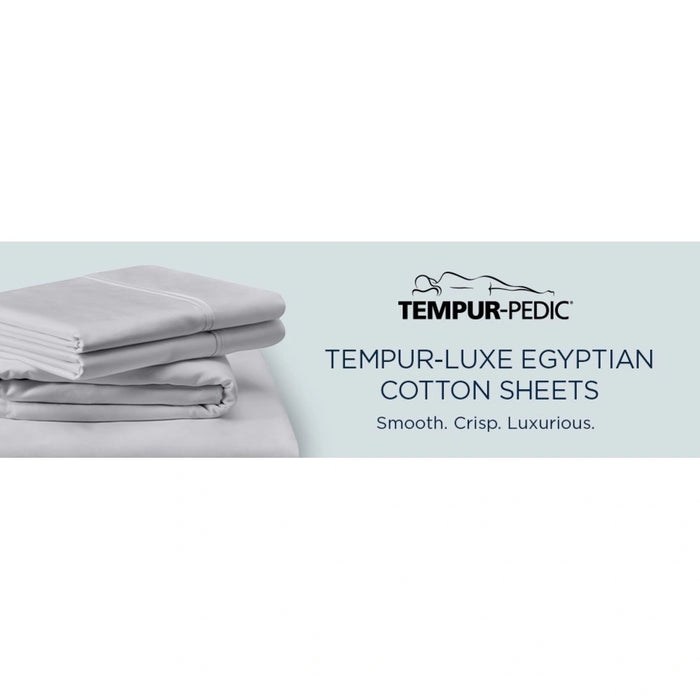 TEMPUR Luxe Egyptian Cotton Pillowcase Set Cool Gray