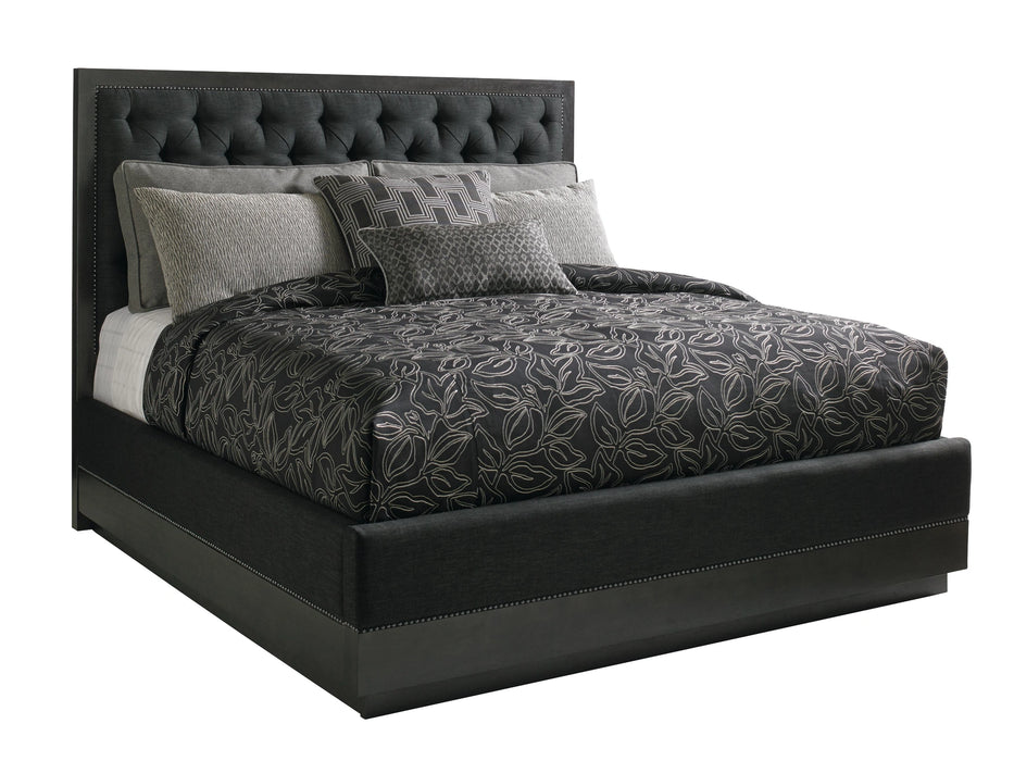 Lexington Furniture Carrera Maranello King Upholstered Bed in Charcoal