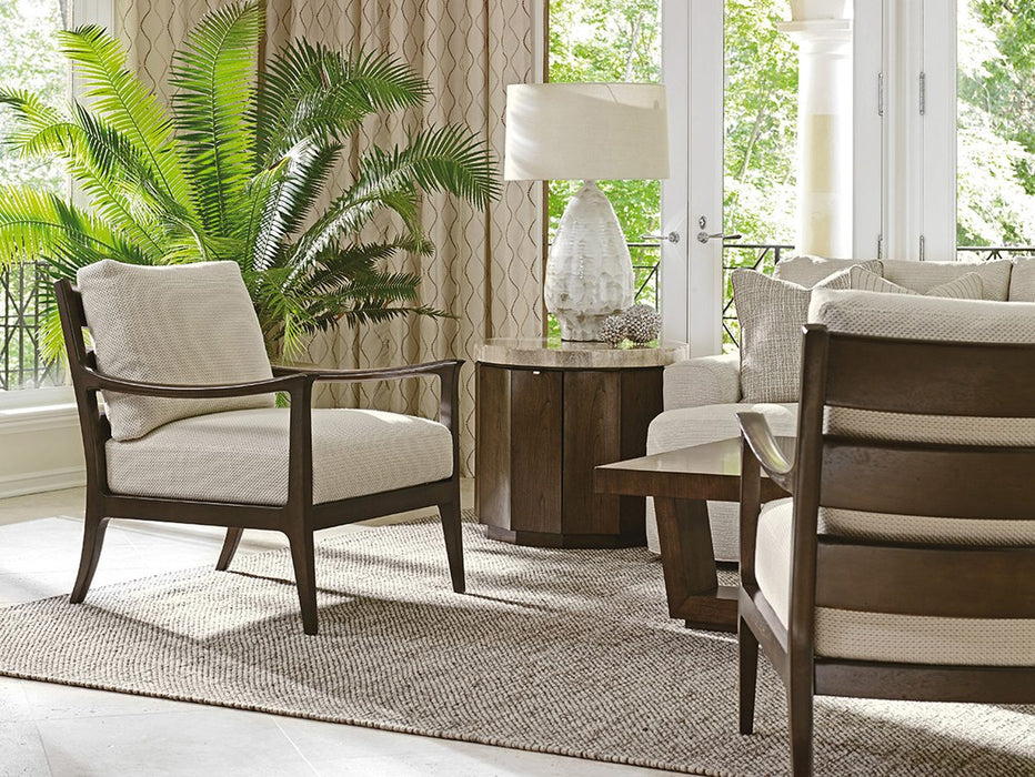 Lexington Laurel Canyon Glendora Drum Table in Warm Mocha