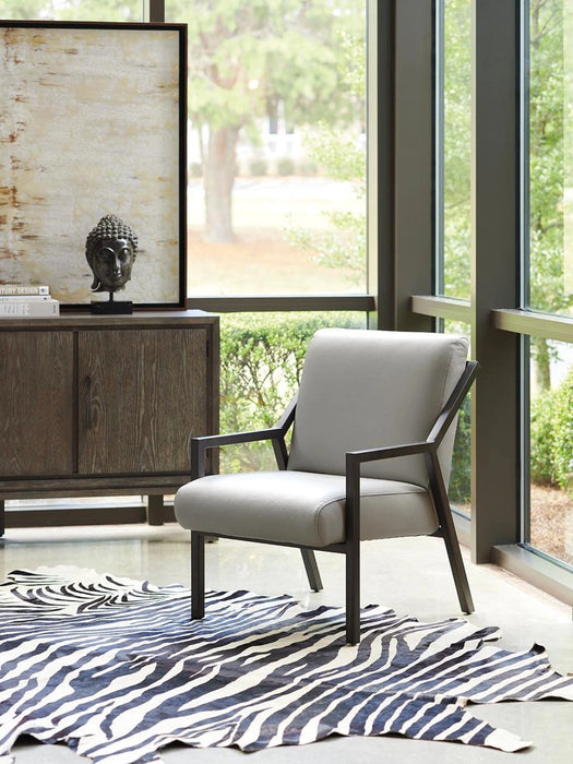 Lexington Furniture Santana Weldon Leather Chair in Metal Polished Graphite LL1866-11