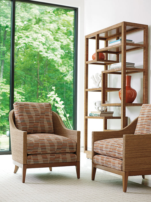 Tommy Bahama Palm Desert Bryce Raffia Etagere in Tan