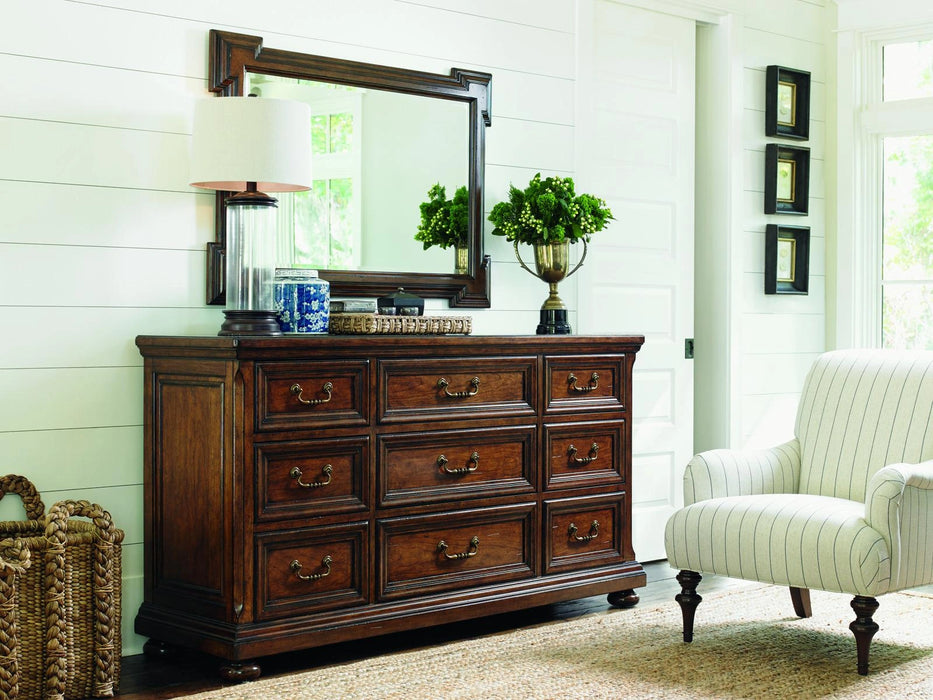 Lexington Coventry Hills Addison Landscape Mirror in Autumn Brown