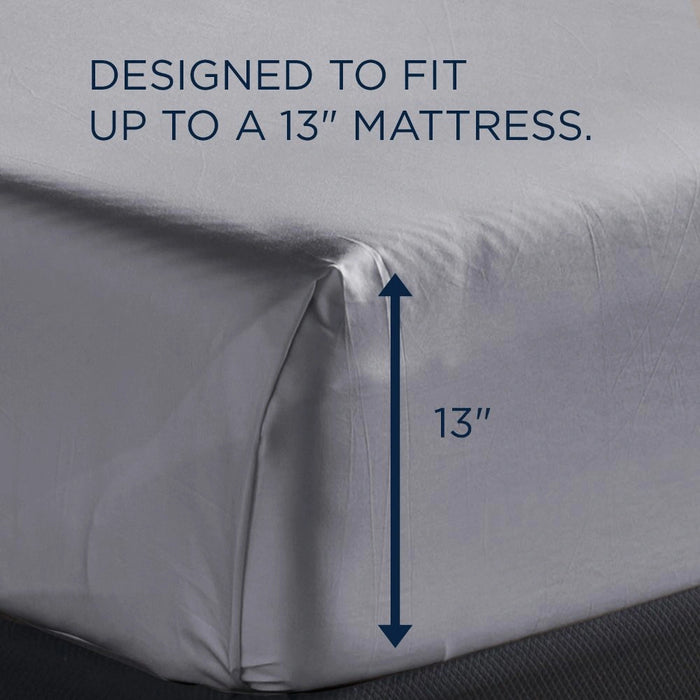 TEMPUR Luxe Egyptian Cotton Pillowcase Set Silver Mist