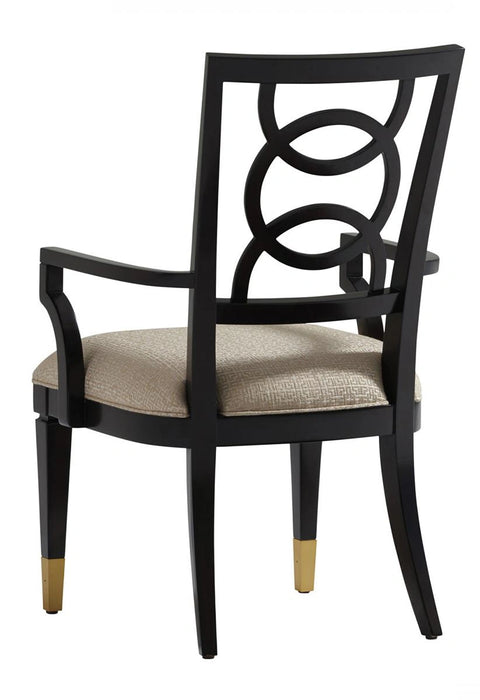 Lexington Furniture Carlyle Pierce Upholstered Arm Chair in Ivory/Taupe (Set of 2)