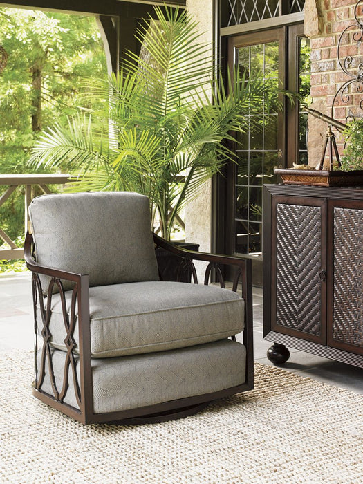 Tommy Bahama Outdoor Royal Kahala Black Sands Swivel Chair 3235-10