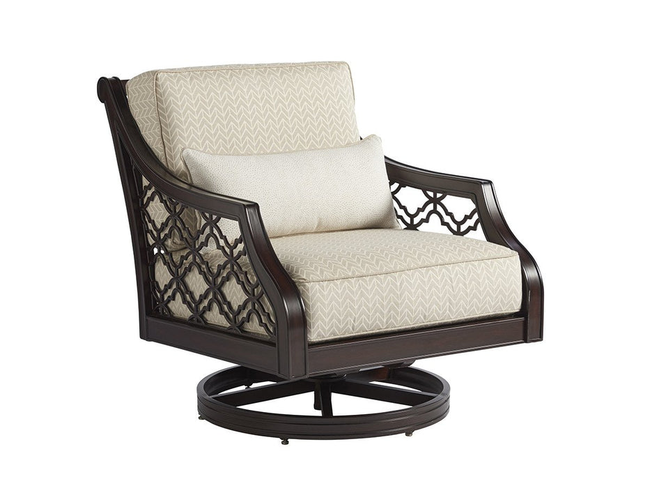 Tommy Bahama Outdoor Royal Kahala Black Sands Swivel Rocker Chair 3235-11SR image