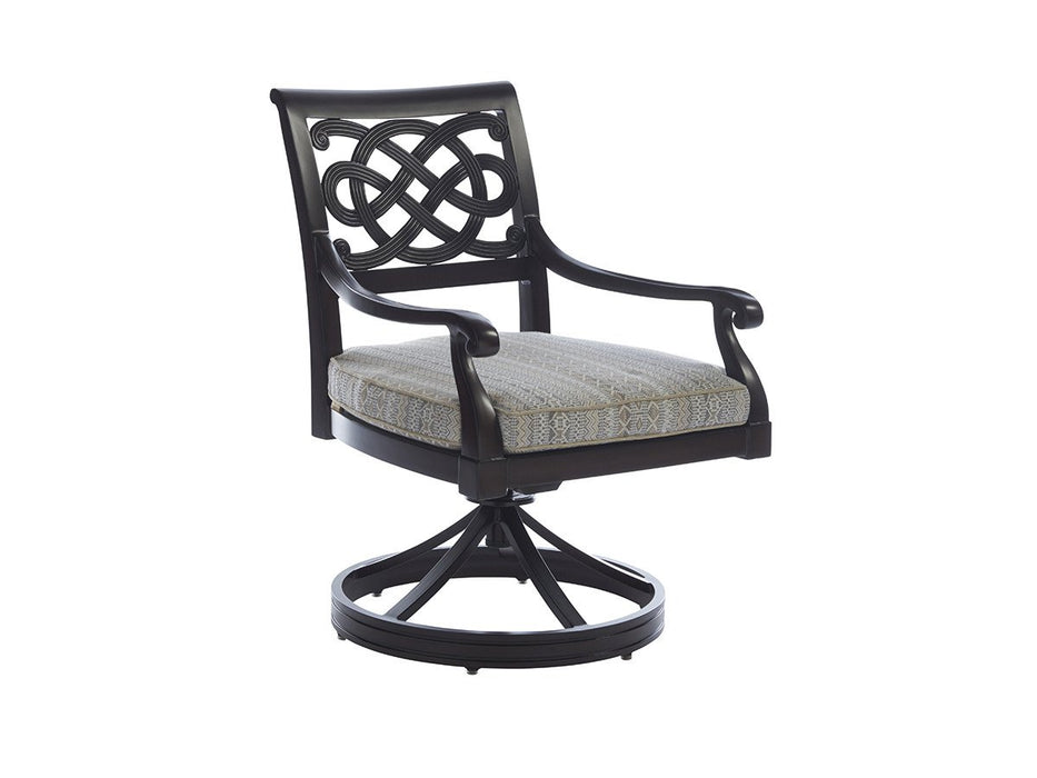 Tommy Bahama Outdoor Royal Kahala Black Sands Swivel Rocker Dining Chair 3235-13SR image