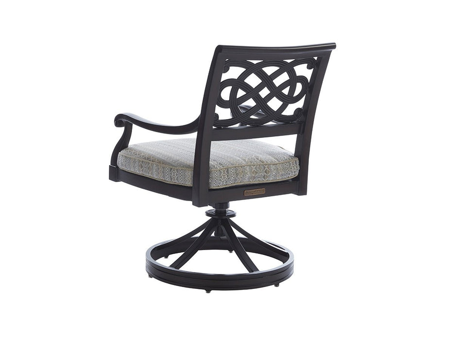 Tommy Bahama Outdoor Royal Kahala Black Sands Swivel Rocker Dining Chair 3235-13SR