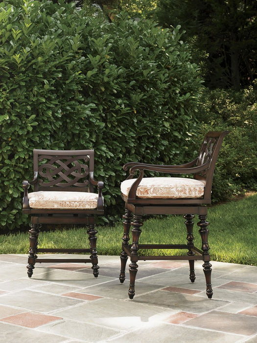Tommy Bahama Outdoor Royal Kahala Black Sands Swivel Bar Stool 3235-16SW