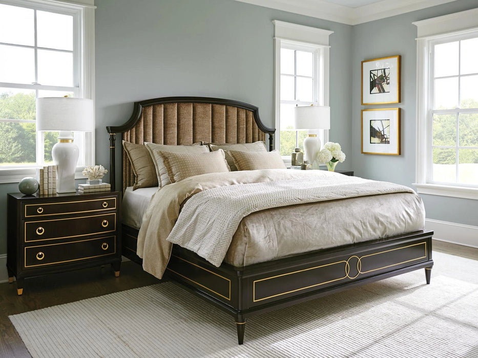Lexington Furniture Carlyle Rhodes 3 Drawer Nightstand in Satin Gold