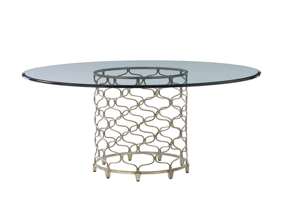 Lexington Laurel Canyon 54" Bollingter Dining Table in Silver