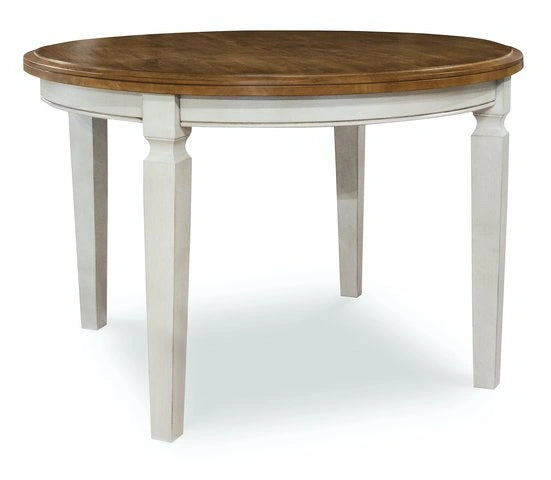 Vista Solid Round Table In Hickory & Shell