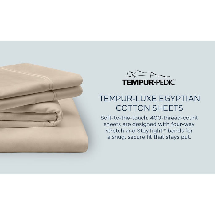 TEMPUR Luxe Egyptian Cotton Sheet Set White