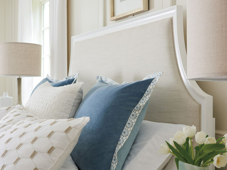 Lexington Furniture Avondale Inverness Queen Upholstered Panel Bed in Alabaster White