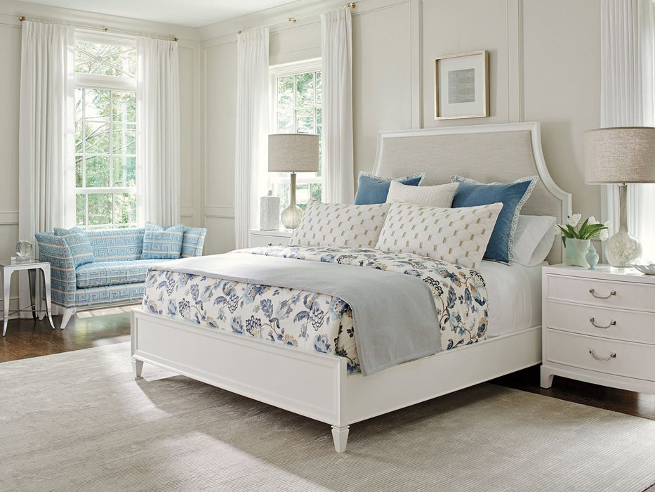 Lexington Furniture Avondale Inverness Cal King Upholstered Panel Bed in Alabaster White
