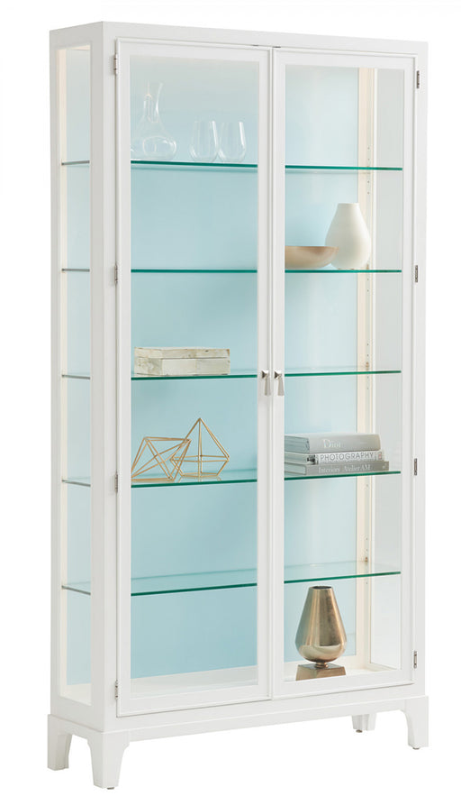 Lexington Furniture Avondale Lakeshore Curio Sky Blue Back Panel image