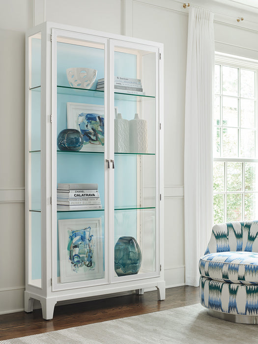 Lexington Furniture Avondale Lakeshore Curio Sky Blue Back Panel