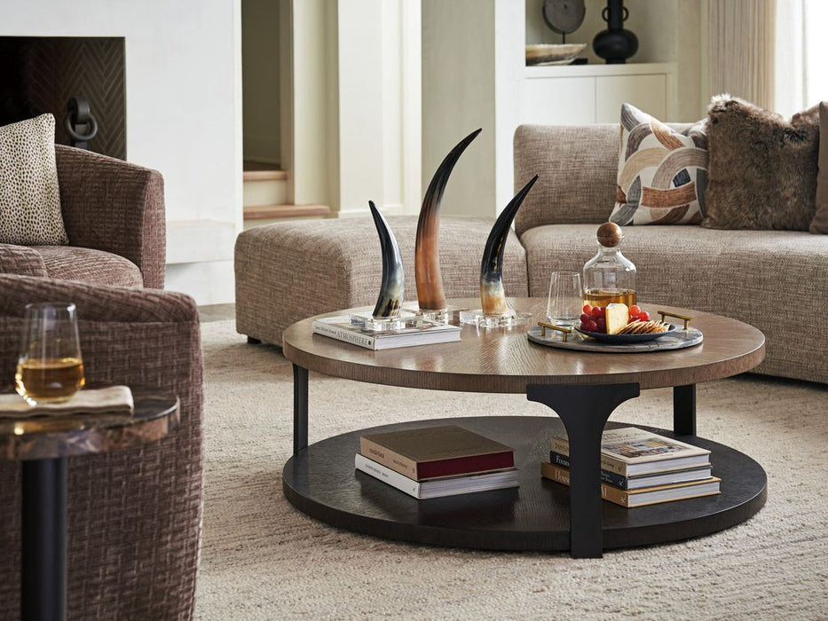 Lexington Furniture Zanzibar Kenya Round Cocktail Table in Senegal/Tunis