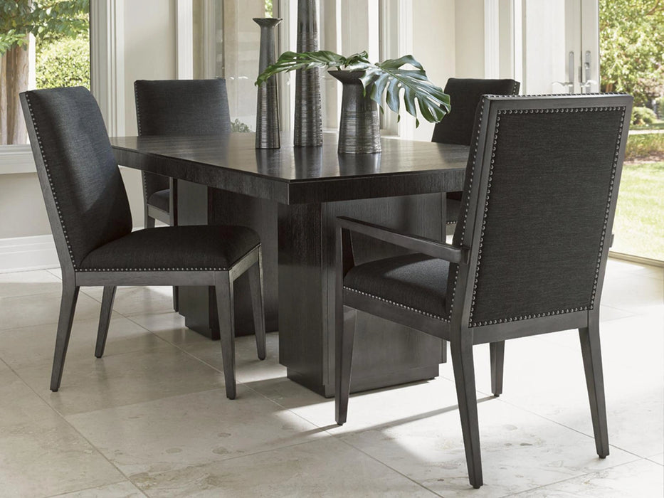 Lexington Furniture Carrera Vantage Upholstered Arm Chair in Carbon Gray (Set of 2)