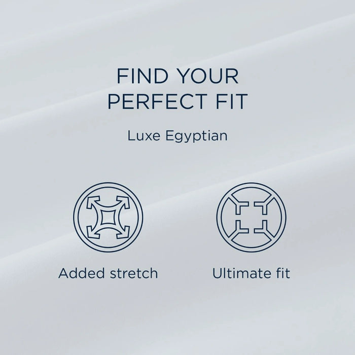 TEMPUR Luxe Egyptian Cotton Pillowcase Set Cool Gray