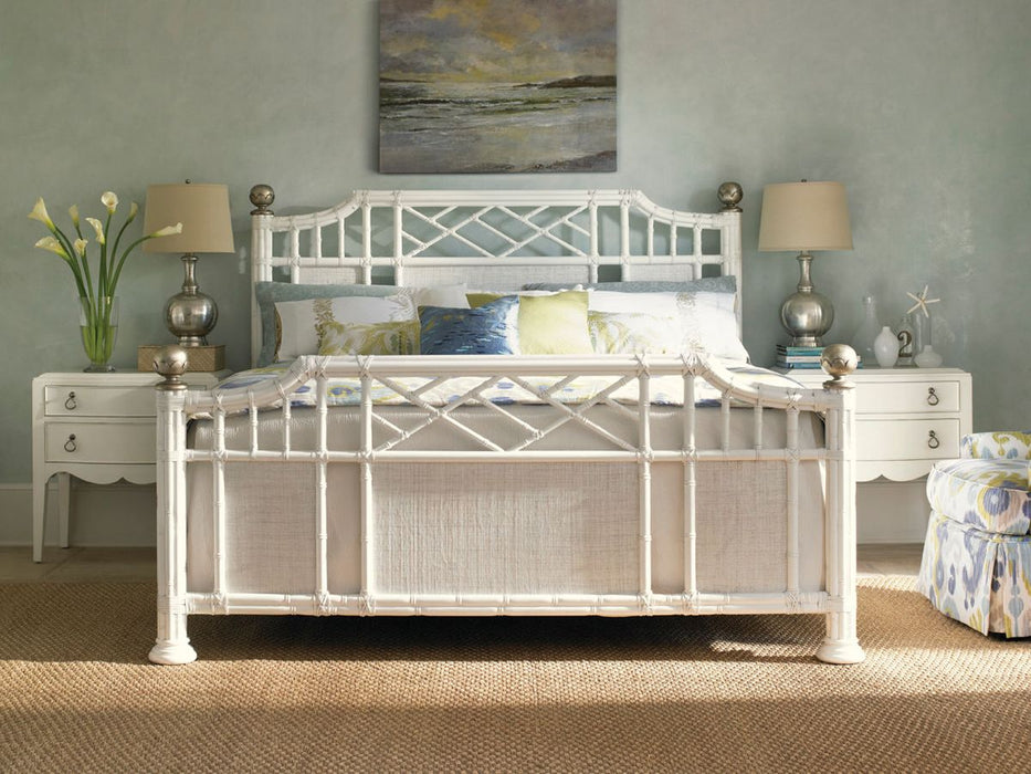 Tommy Bahama Ivory Key Prichards Queen Panel Bed