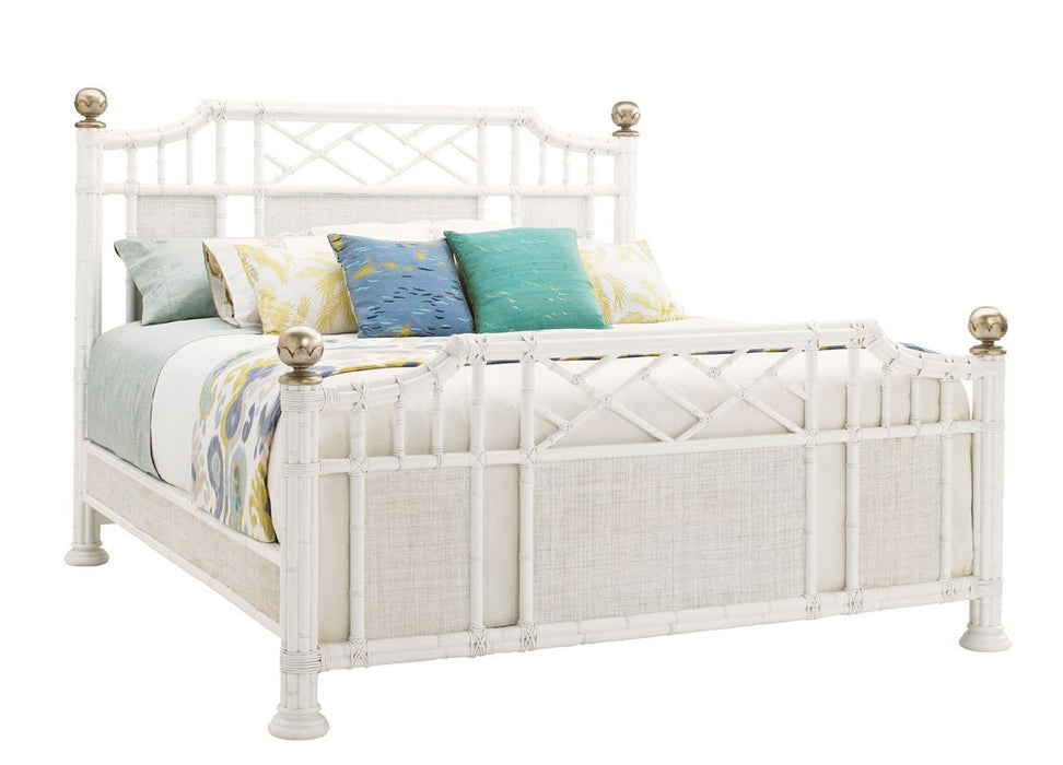 Tommy Bahama Ivory Key Prichards Queen Panel Bed