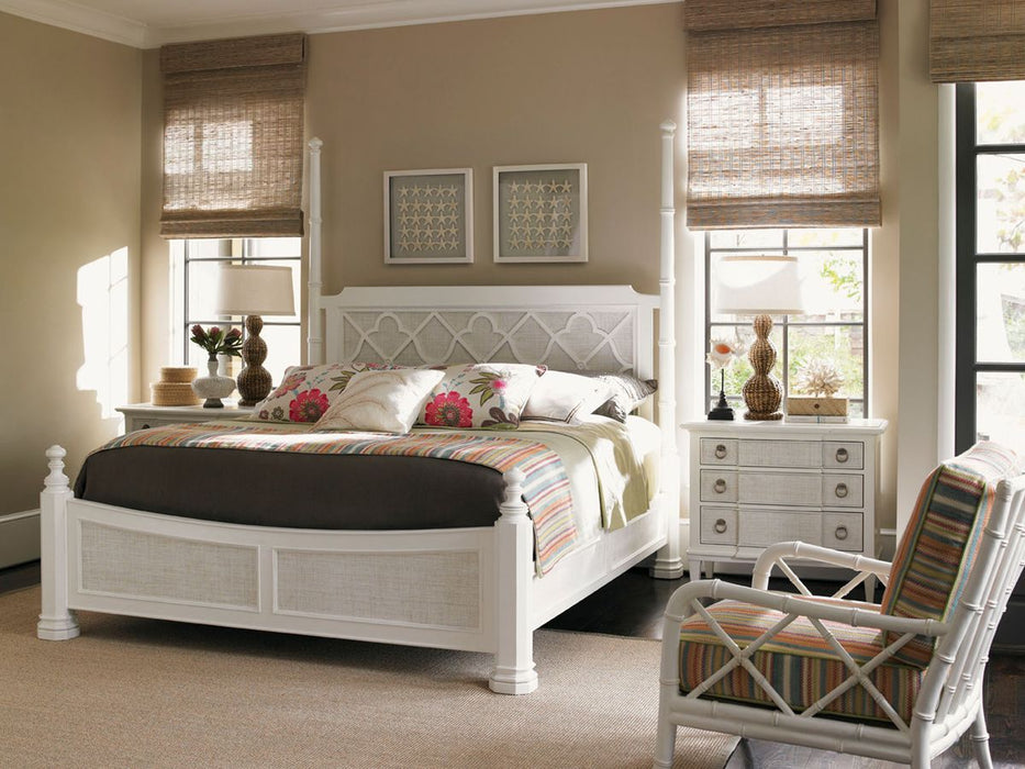 Tommy Bahama Ivory Key Prichards Queen Poster/Canopy Bed