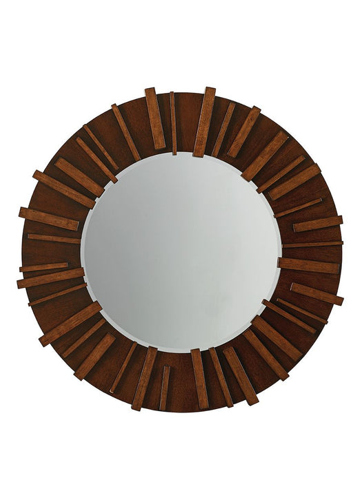 Tommy Bahama Home Island Fusion Kobe Round Mirror in Dark Walnut