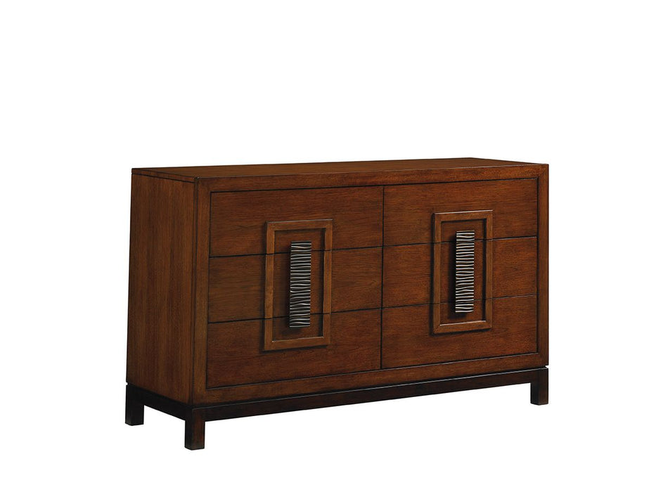 Tommy Bahama Home Island Fusion Tahara Dresser in Dark Walnut