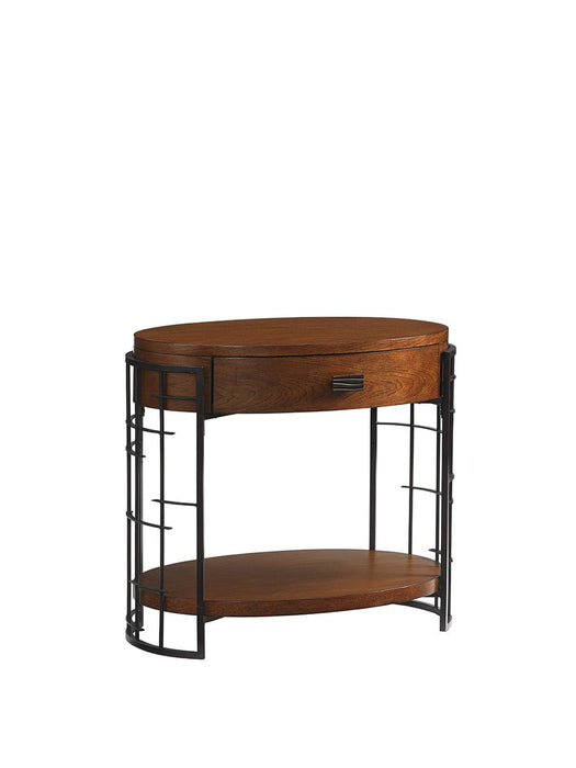 Tommy Bahama Home Island Fusion Sendai High/Low Nightstand in Dark Walnut image