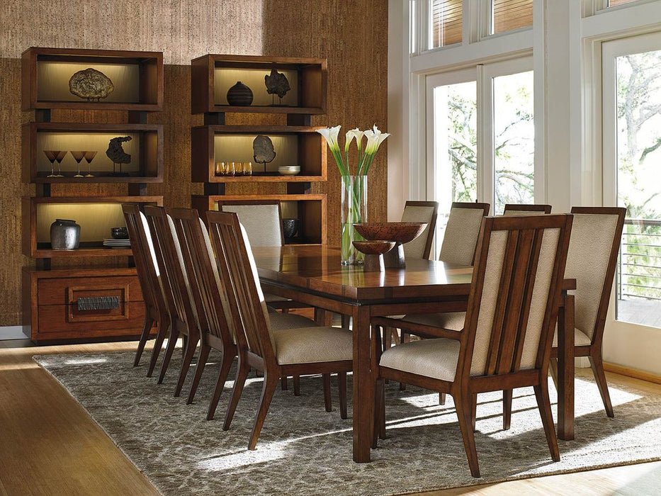 Tommy Bahama Home Island Fusion Marquesa Rectangular Dining Table in Dark Walnut