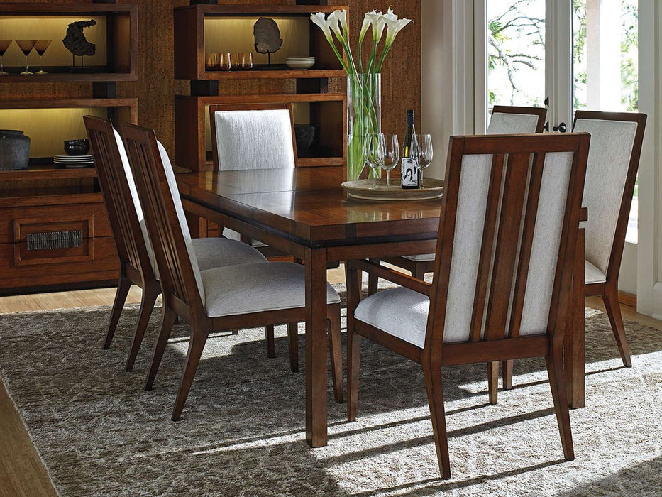 Tommy Bahama Home Island Fusion Marquesa Rectangular Dining Table in Dark Walnut