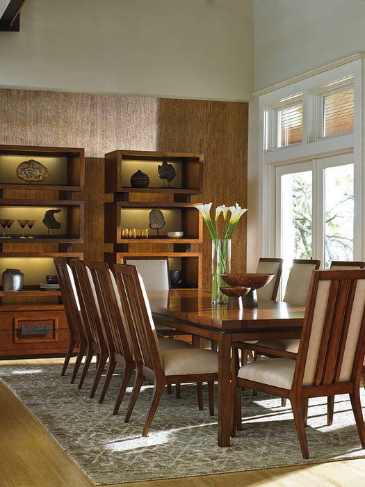 Tommy Bahama Home Island Fusion Marquesa Rectangular Dining Table in Dark Walnut