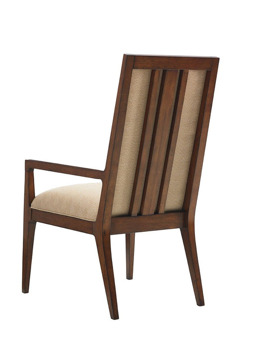 Tommy Bahama Home Island Fusion Natori Slat Back Arm Chair in Cresting Waves (Set of 2) image