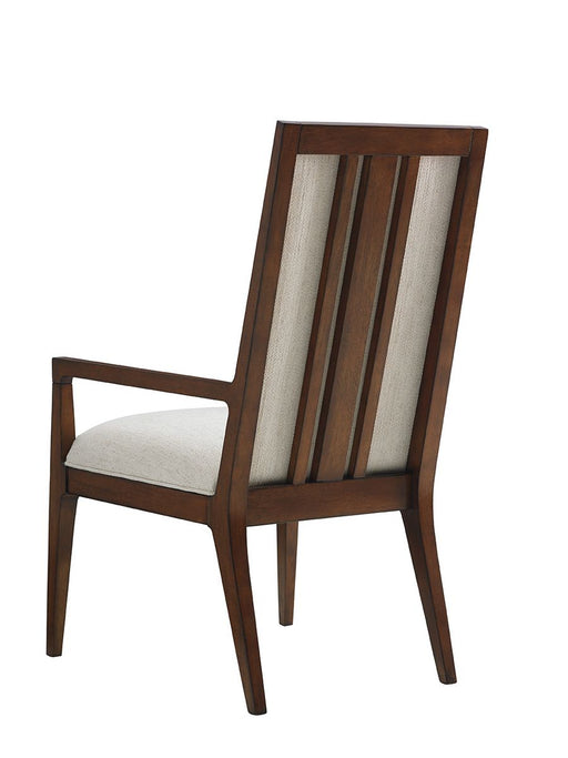 Tommy Bahama Home Island Fusion Natori Slat Back Arm Chair in Ivory (Set of 2) image