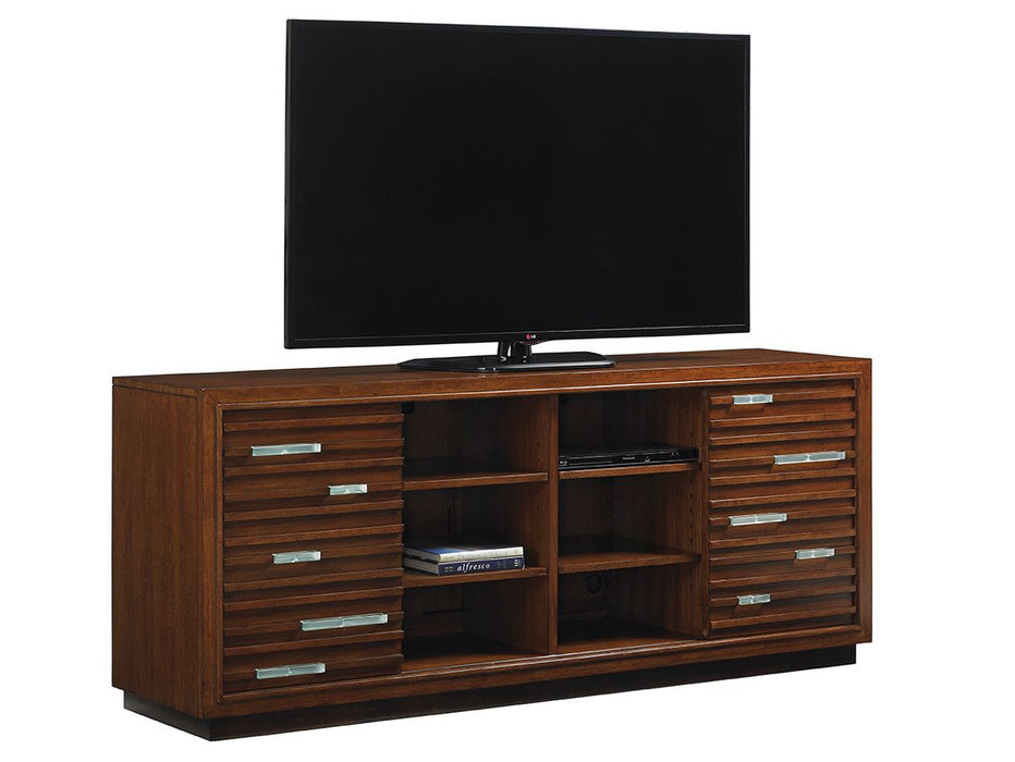 Tommy Bahama Home Island Fusion Princeville Media Console in Dark Walnut