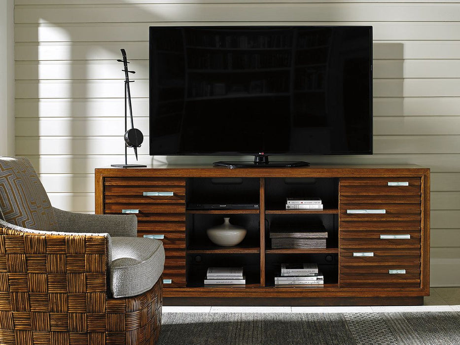 Tommy Bahama Home Island Fusion Princeville Media Console in Dark Walnut