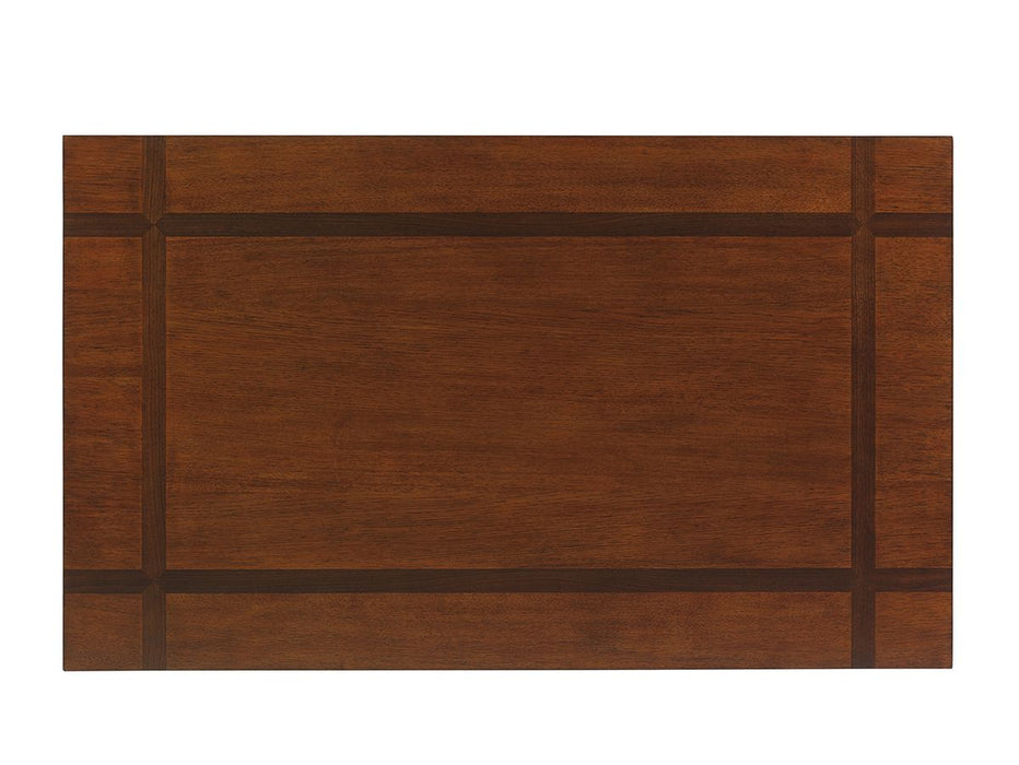 Tommy Bahama Home Island Fusion Castaway Rectangular Cocktail Table in Dark Walnut image