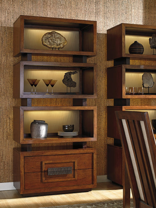 Tommy Bahama Home Island Fusion Tonga Tiered Bookcase in Dark Walnut image